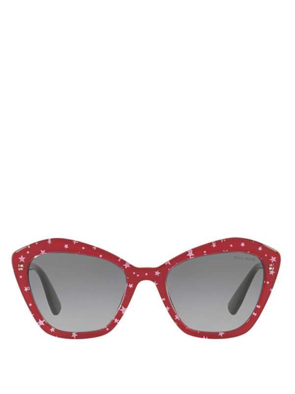 iKRIX MIU MIU: sunglasses - Star patterned red cat-eye sunglasses