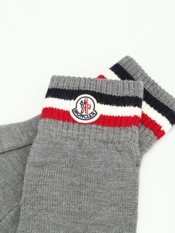 iKRIX MONCLER: gloves - Logo knitted wool gloves