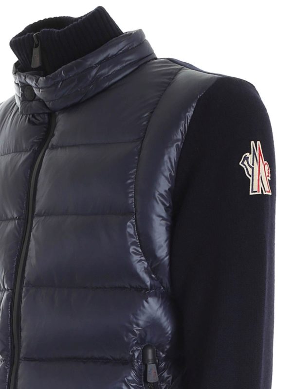 iKRIX MONCLER GRENOBLE: cardigans - Down detail cardigan in blue