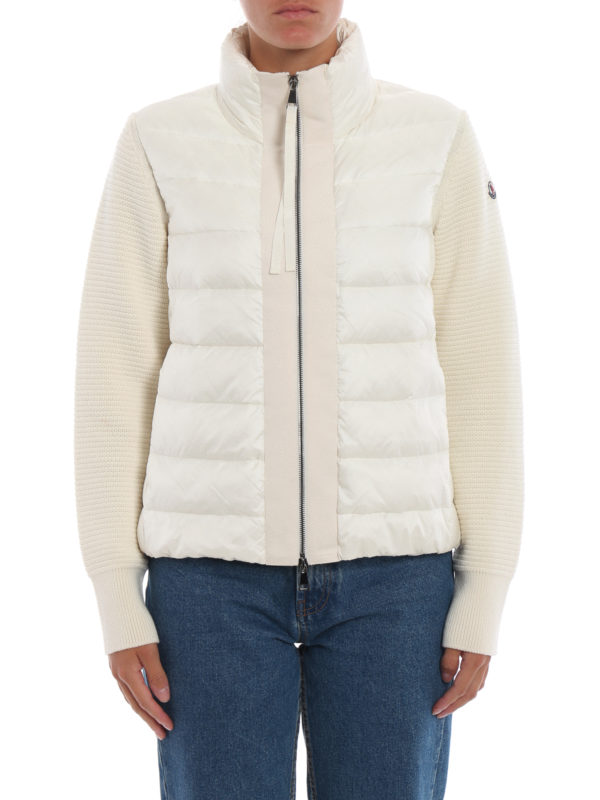 iKRIX MONCLER: padded jackets - Knit wool sleeved puffer jacket