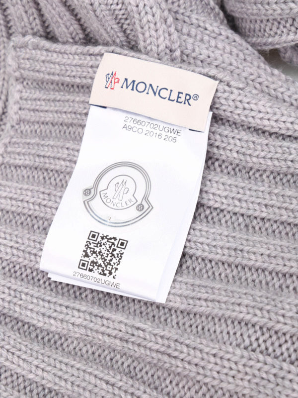 iKRIX MONCLER: scarves - Rib knitted virgin wool scarf