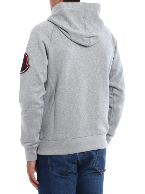 iKRIX MONCLER: Sweatshirts & Sweaters - Logo patch cotton hoodie