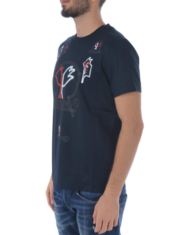 iKRIX MONCLER: t-shirt - T-shirt in jersey blu Moncler Genius 2