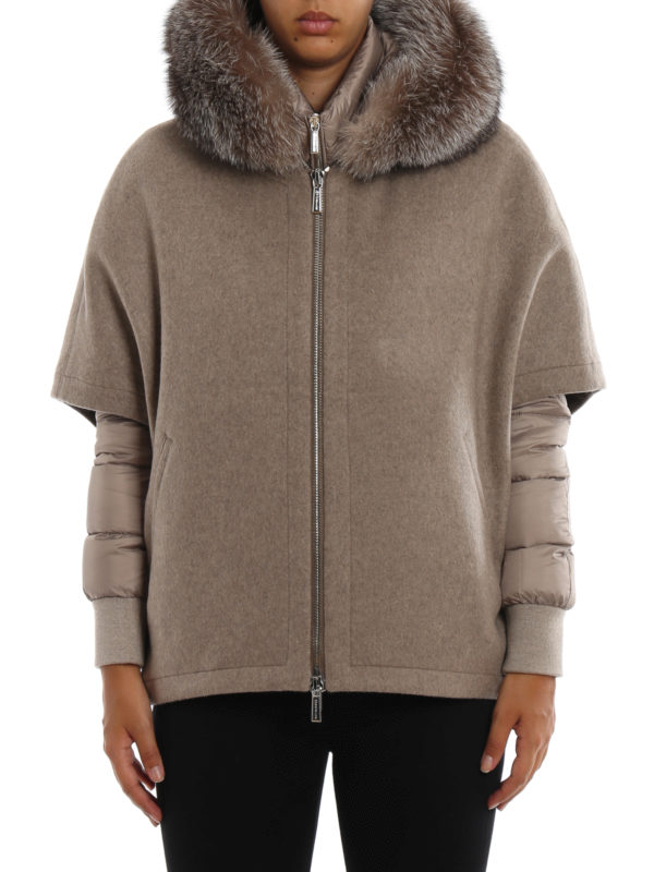 iKRIX MOORER: padded jackets - Pegaso cape with puffer jacket