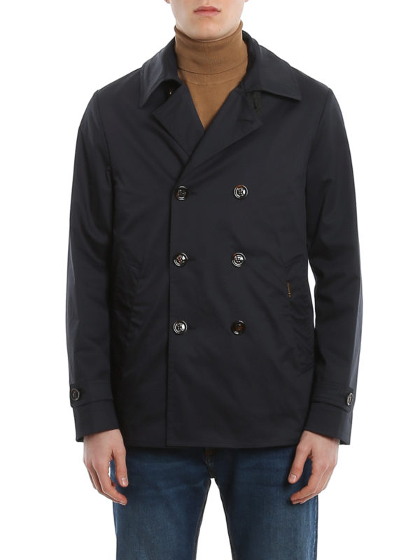 Moorer Scap-Arqua-Saf double-breasted peacoat|P20M030SAFRBLN