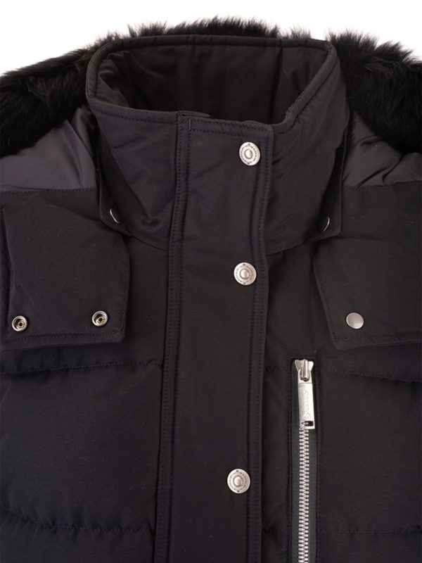 iKRIX MOOSE KNUCKLES: padded coats - Logo patch down jacket in black
