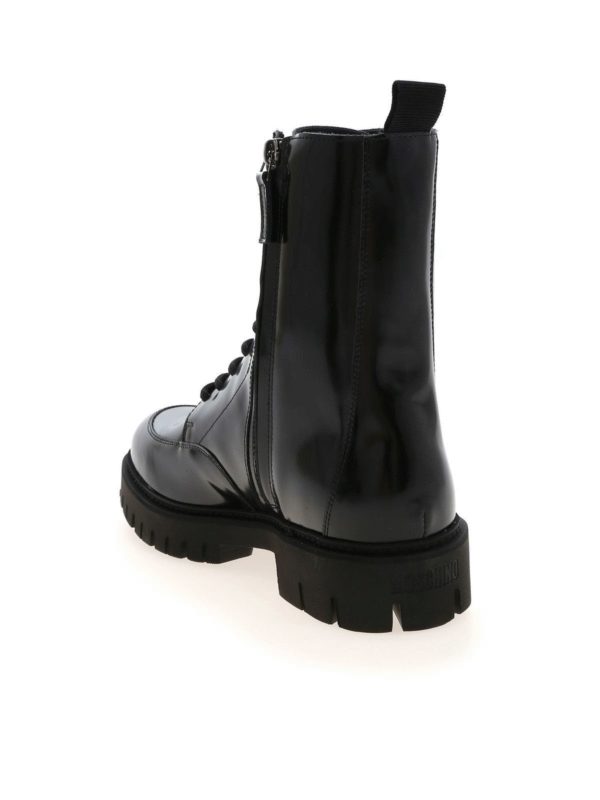 iKRIX MOSCHINO: ankle boots - Moschino Label ankle boots in black