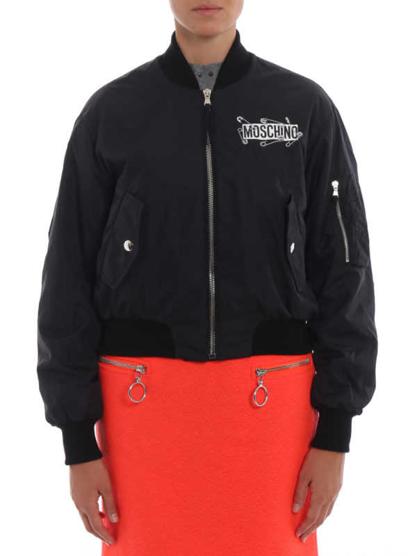 iKRIX MOSCHINO: bombers - Logo print bomber jacket