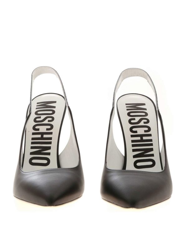 iKRIX MOSCHINO: scarpe décolleté - Elastic Band pointed slingback in black