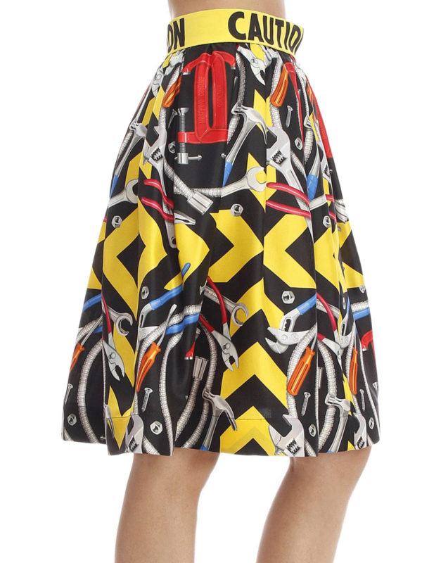iKRIX MOSCHINO COUTURE: Knee length skirts & Midi - Printed silk skirt