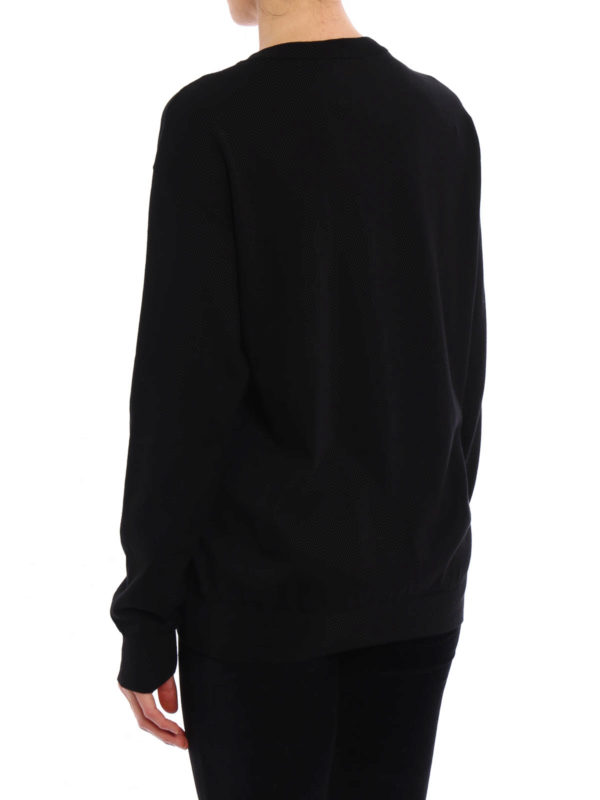 iKRIX MOSCHINO: Suéteres con cuello pico - Sudadera Negra Para Mujer