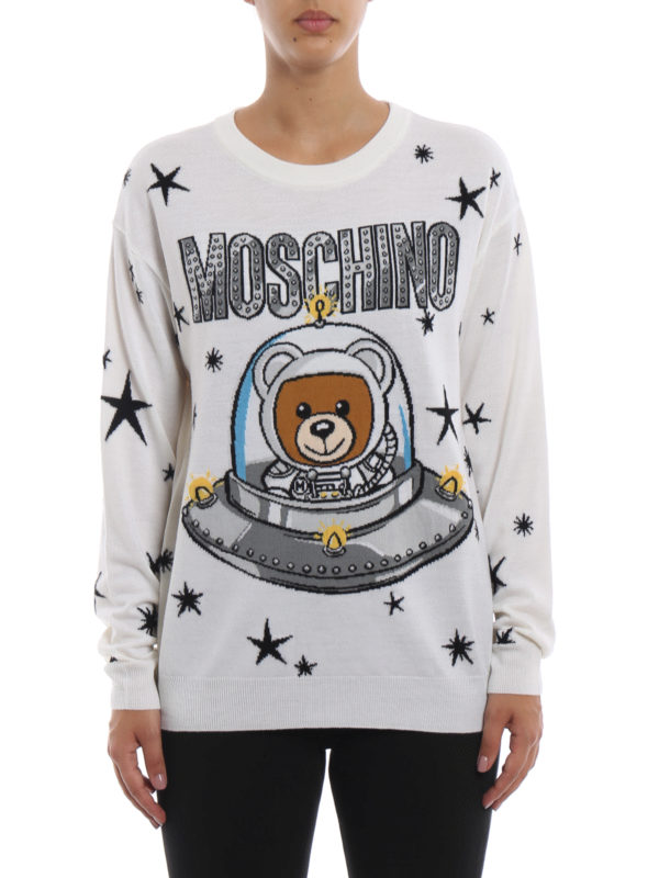 iKRIX MOSCHINO: Suéteres con cuello pico - Suéter Cuello Redondo - Blanco