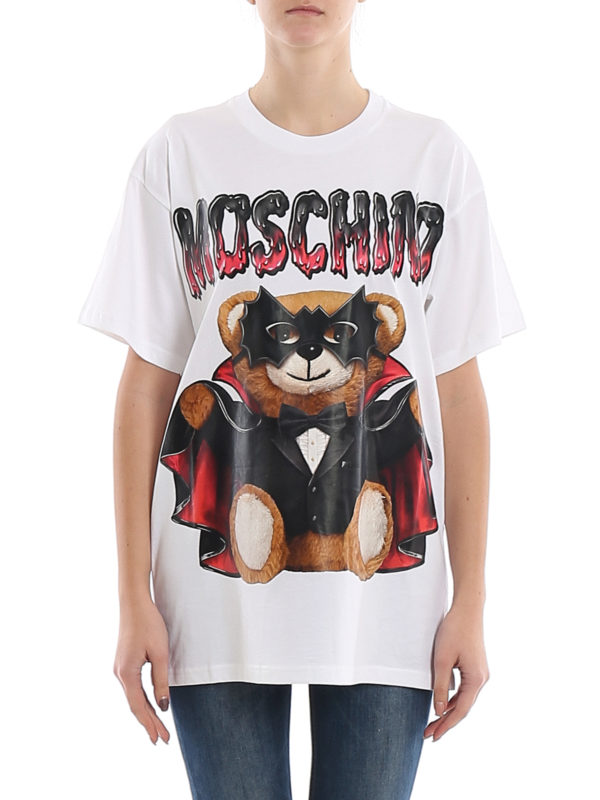 iKRIX MOSCHINO: t-shirt - T-shirt oversize con stampa Bat Teddy