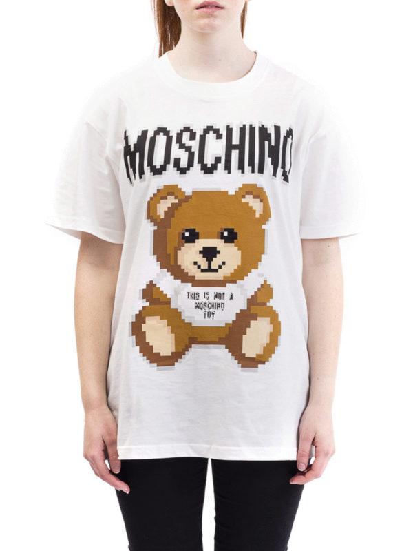 Pixel effect Teddy Bear print T-shirt