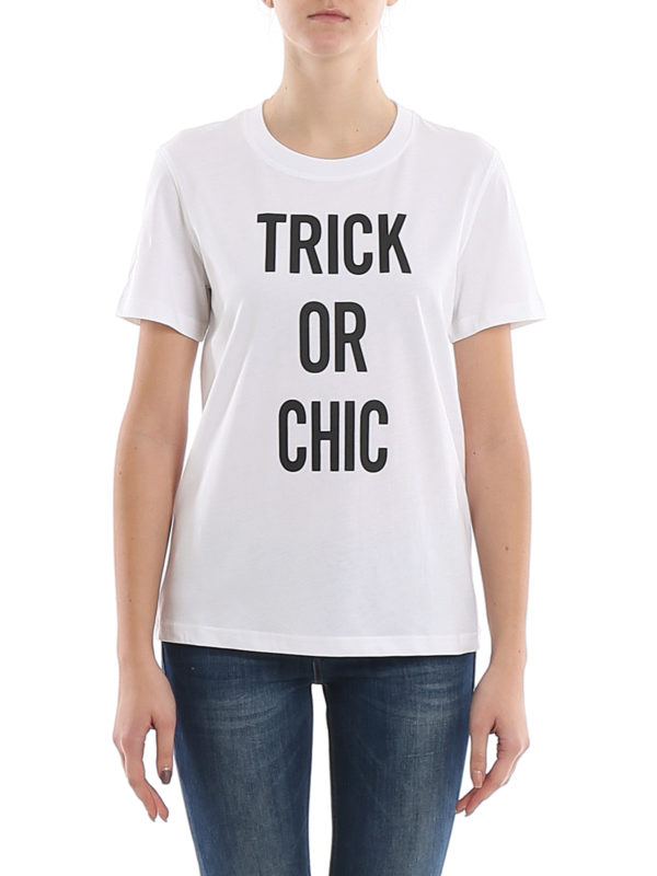 iKRIX MOSCHINO: t-shirts - Trick Or Chic printed jersey T-shirt