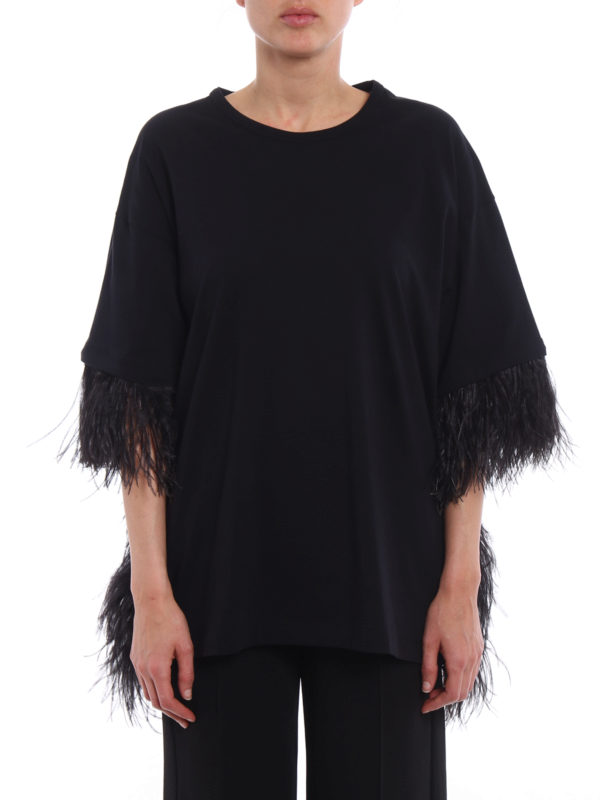 iKRIX N°21: t-shirts - Jersey over T-shirt with feathers
