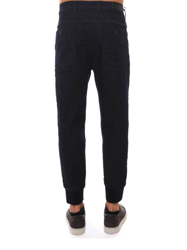 iKRIX NEIL BARRETT: straight leg jeans - Elasticated cuffs jeans