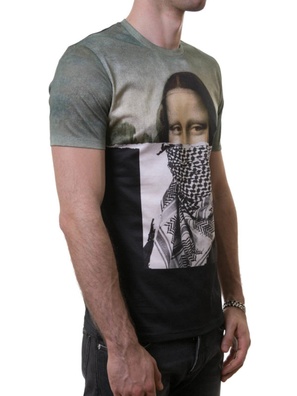 iKRIX NEIL BARRETT: t-shirts - Da Vinci Kefiah print T-shirt