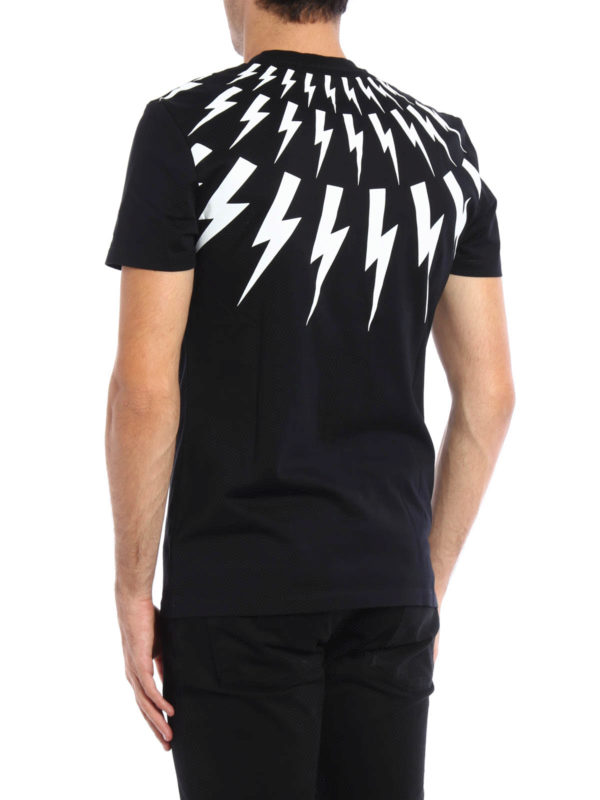 iKRIX NEIL BARRETT: t-shirts - Thunderbolt print T-shirt