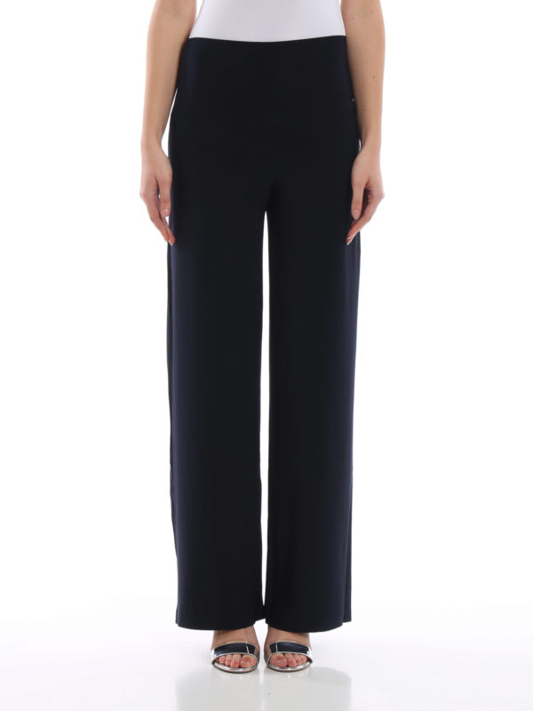 iKRIX Norma Kamali: casual trousers - Dark blue stretch fabric trousers