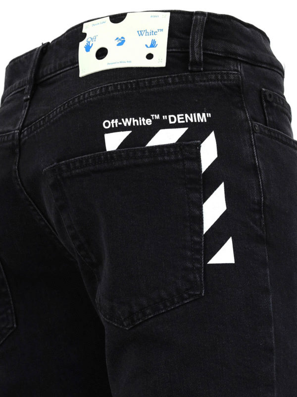 iKRIX OFF-WHITE: Jeans à jambe droite - Jean Droit - Noir