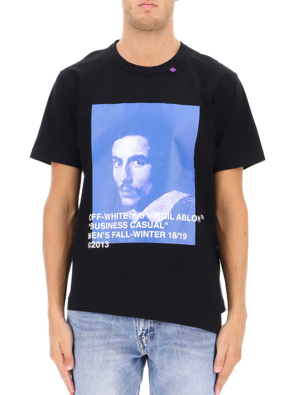 Off White T Shirt Bernini Off-White Camiseta Bernini Negro