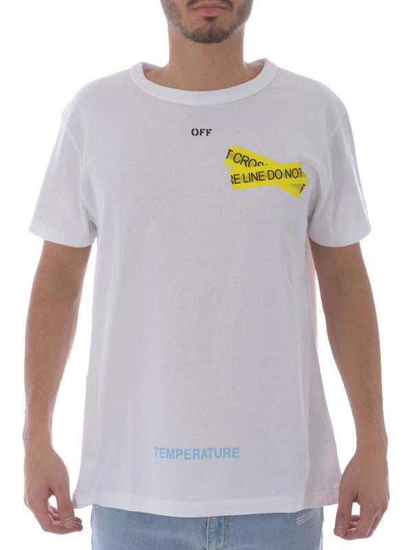 iKRIX OFF-WHITE: t-shirts - Firetape white T-shirt