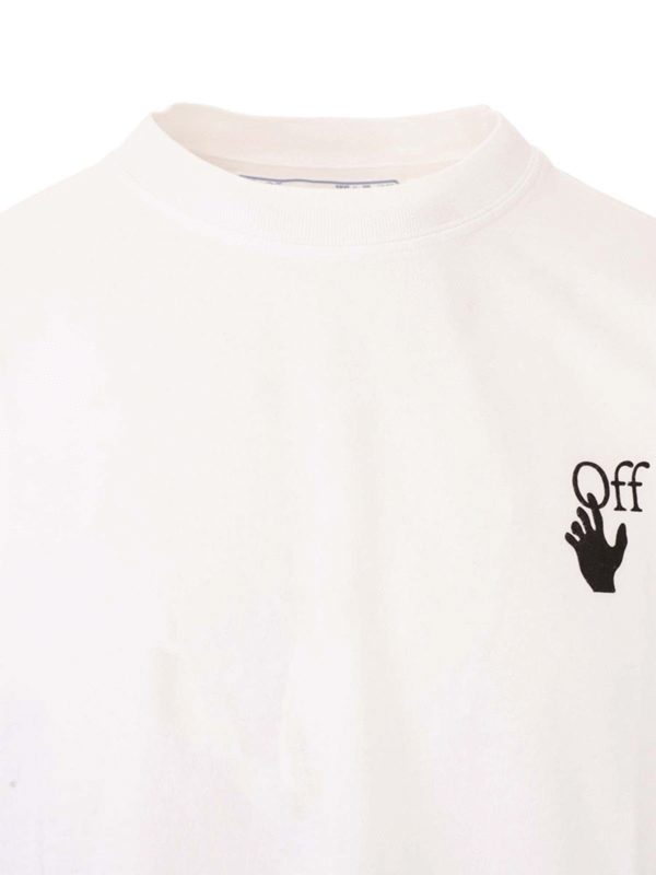 iKRIX OFF-WHITE: t-shirts - Logo and arrows T-shirt in white and red