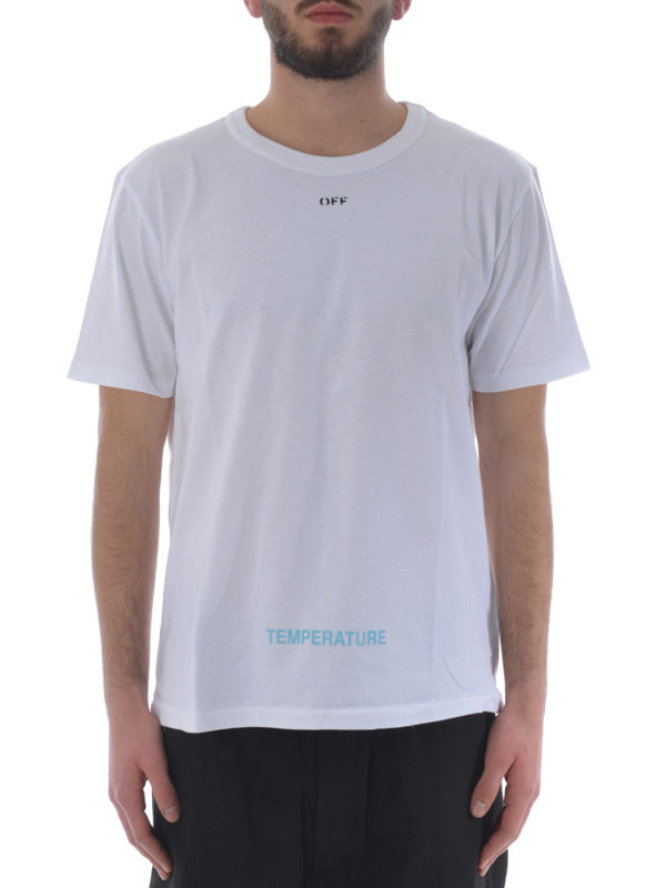 iKRIX OFF-WHITE: t-shirts - Temperature white slim T-shirt