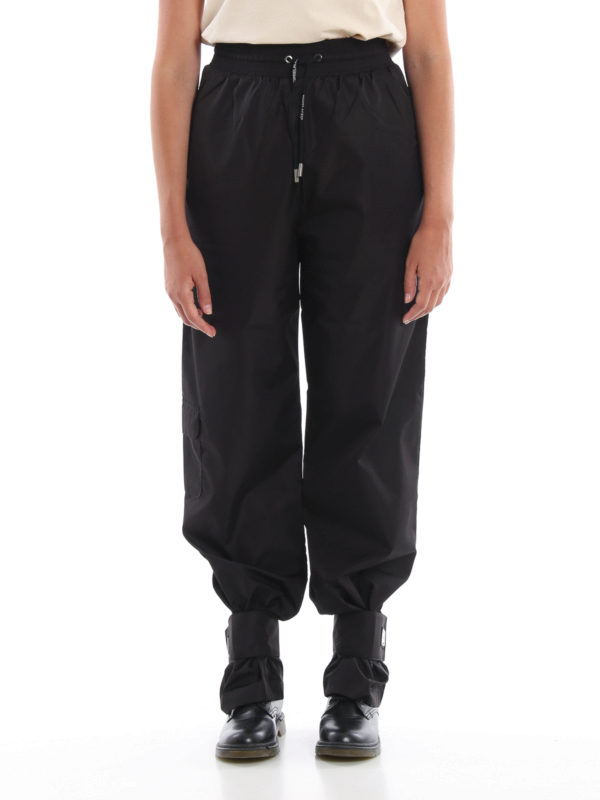 iKRIX OFF-WHITE: tracksuit bottoms - Black nylon joggers