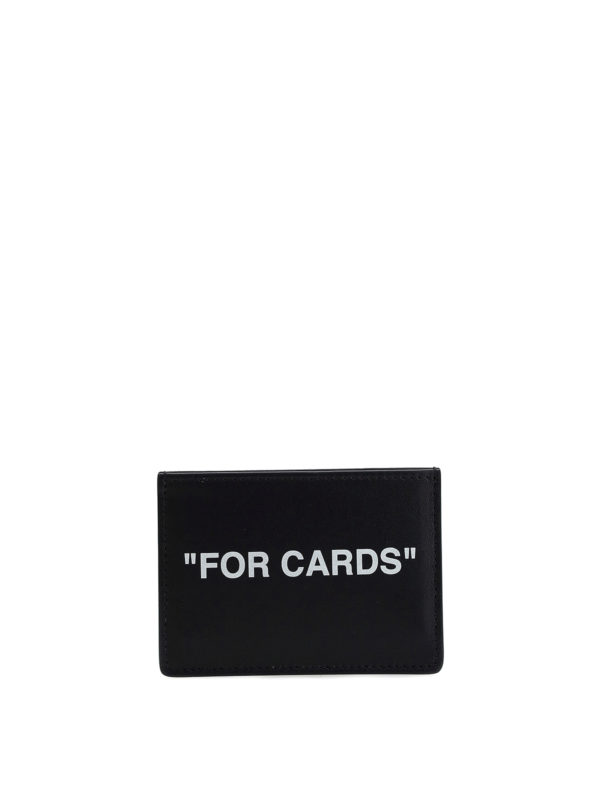 iKRIX OFF-WHITE: wallets & purses - Quote leather card holder
