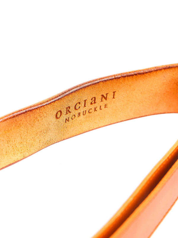 iKRIX ORCIANI: belts - Nobuckle Dive orange leather belt