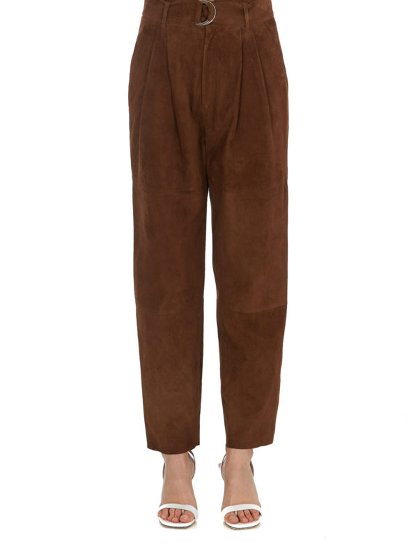 iKRIX P.A.R.O.S.H.: レザートラウザー - レザーパンツ - ブラウン