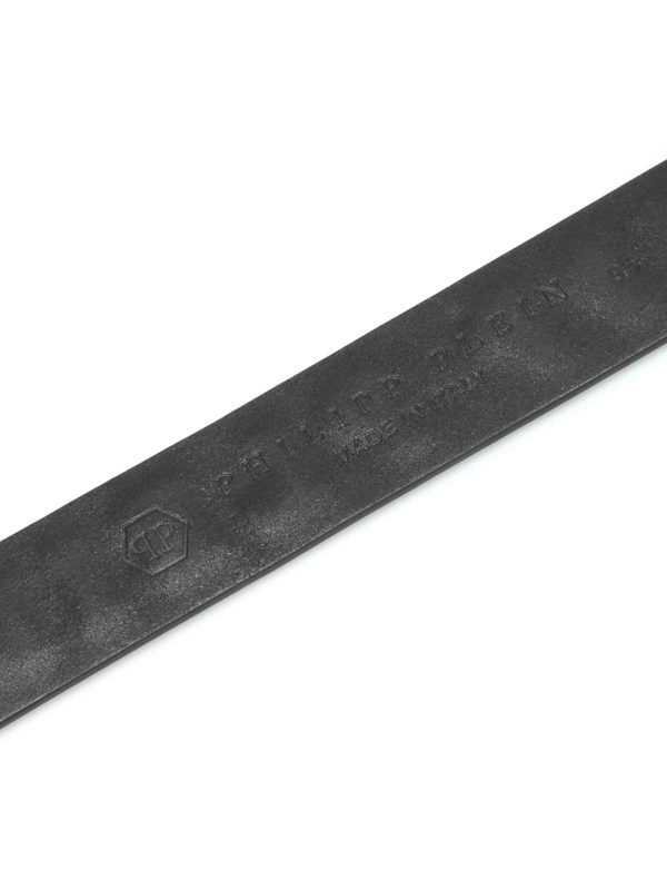 iKRIX PHILIPP PLEIN: belts - Leather Superman belt