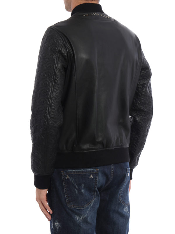iKRIX PHILIPP PLEIN: leather jacket - Sensei leather bomber jacket