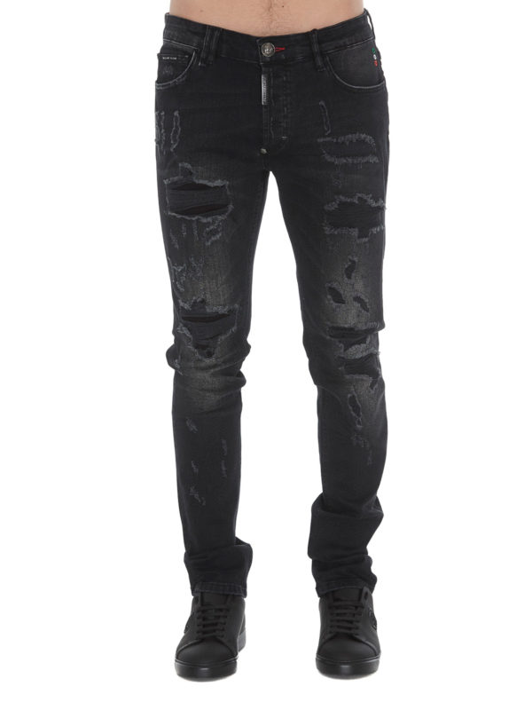 iKRIX PHILIPP PLEIN: skinny jeans - Statement destroyed jeans