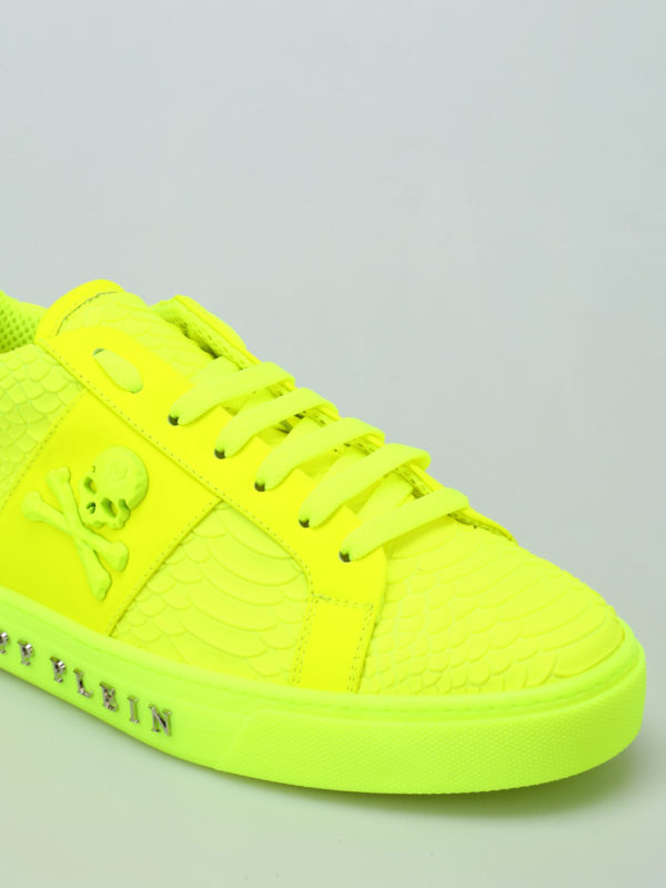 iKRIX PHILIPP PLEIN: trainers - Talk slow fluo yellow sneakers