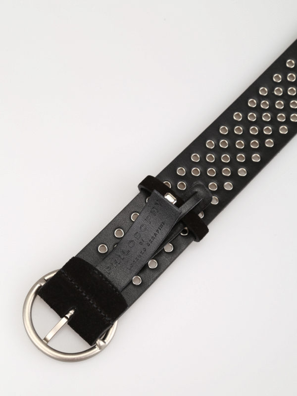 iKRIX Philosophy di Lorenzo Serafini: belts - Grommet black suede belt