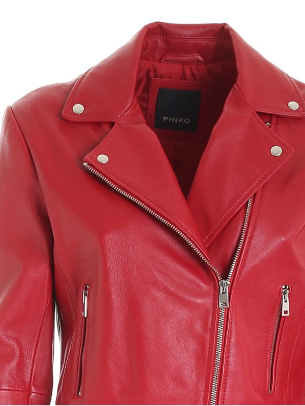 iKRIX Pinko: Lederjacken - Lederjacke - Rot