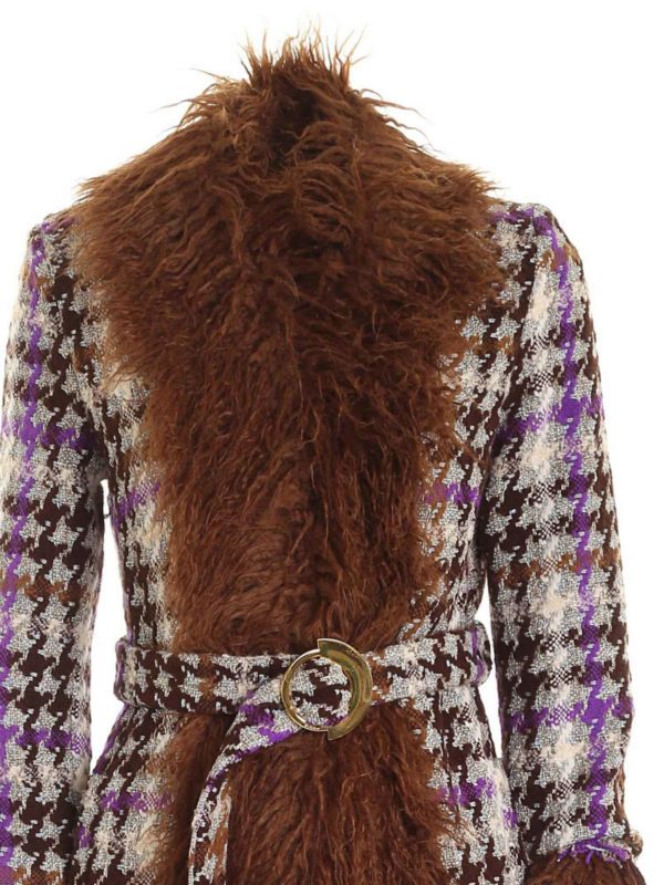 iKRIX Pinko: long coats - Orario lamè coat multicolor