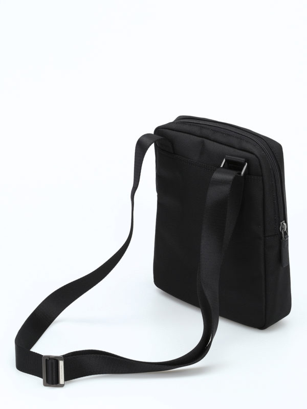 iKRIX PIQUADRO: shoulder bags - Black techno fabric small messenger