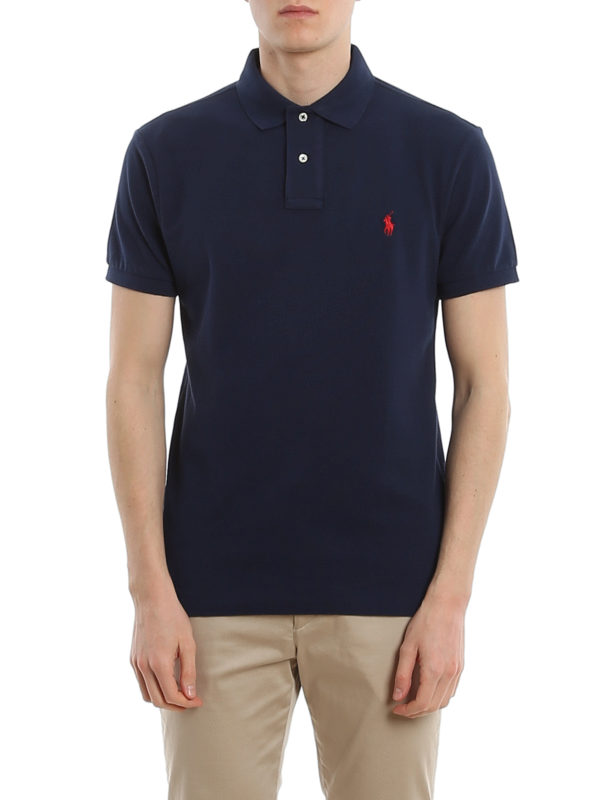 iKRIX POLO RALPH LAUREN: polo - Polo slim fit in cotone piqué navy