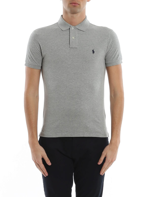 iKRIX POLO RALPH LAUREN: polo shirts - Grey pique cotton polo shirt