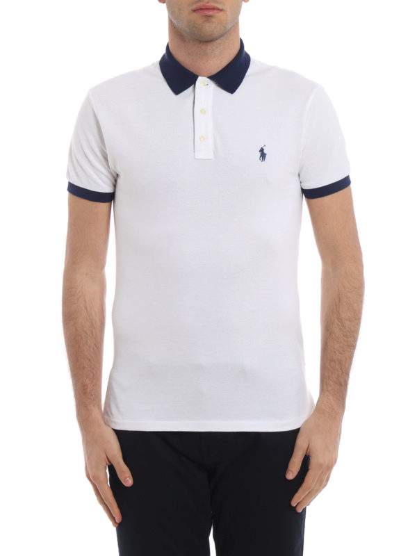 iKRIX POLO RALPH LAUREN: polo shirts - Pique cotton polo shirt with blue inserts