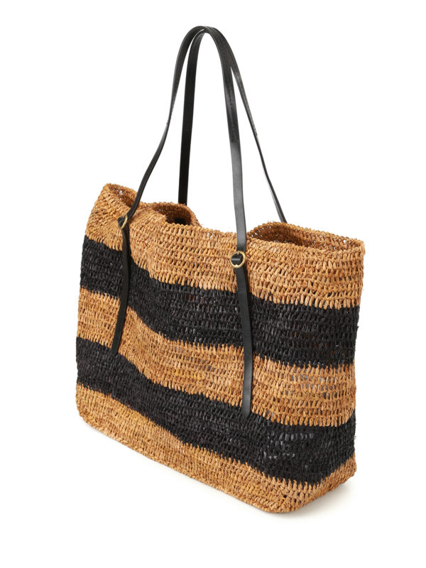 iKRIX POLO RALPH LAUREN: totes bags - Striped raffia large tote