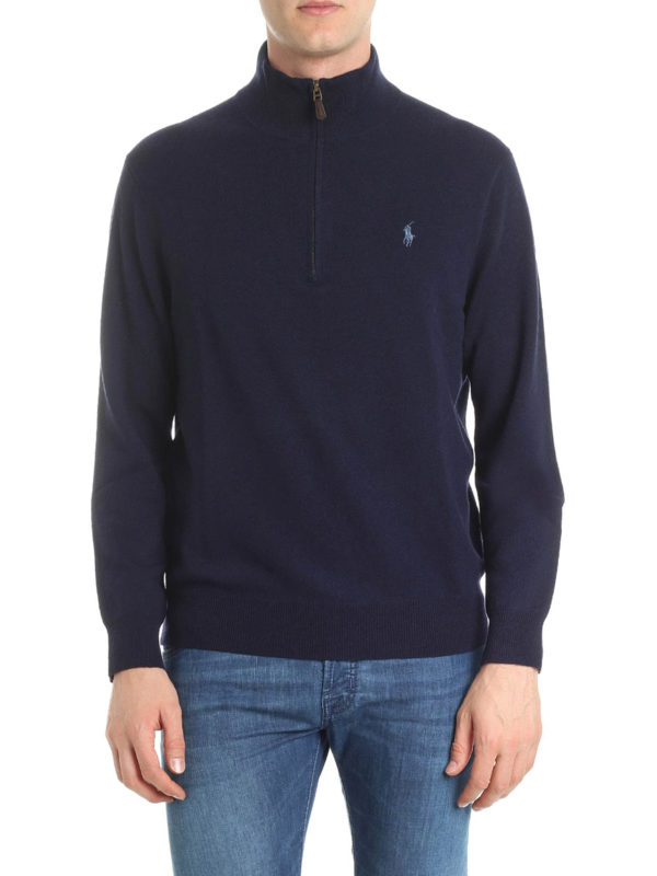 Turtlenecks & Polo necks Polo Ralph Lauren - Navy wool zipped 