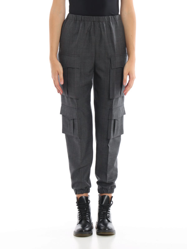 iKRIX PRADA: casual trousers - Wool cargo trousers