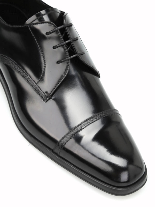 Prada Brushed leather Derby shoes - Black - Men|2EC099UWUF0002