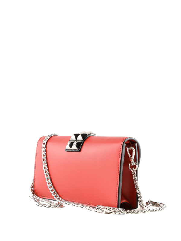 iKRIX PRADA: clutches - Studded leather clutch with chain strap