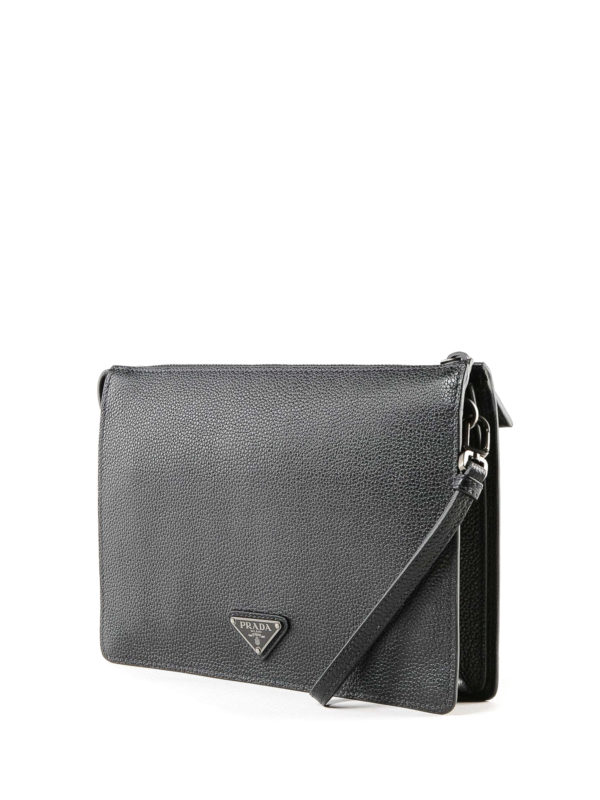 iKRIX PRADA: clutches - Textured leather clutch